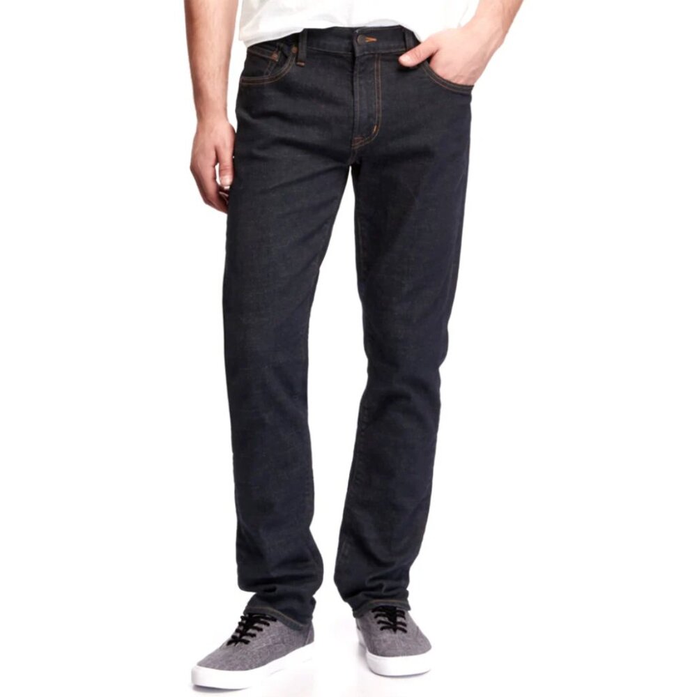 EUC! Old Navy Dark Blue Jeans Men's Size 38Wx30L Slim Fit Straight Leg Denim